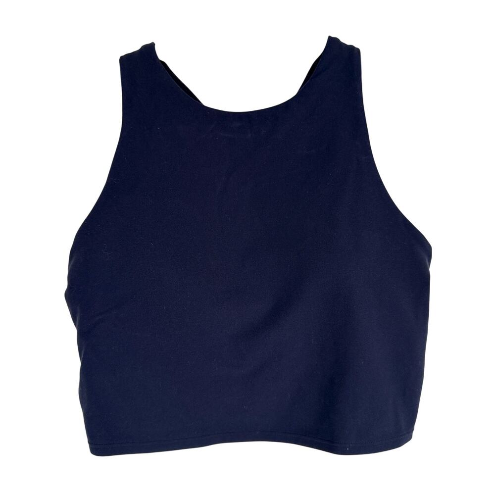 Athleta Conscious Crop Tank Top Navy Blue - M